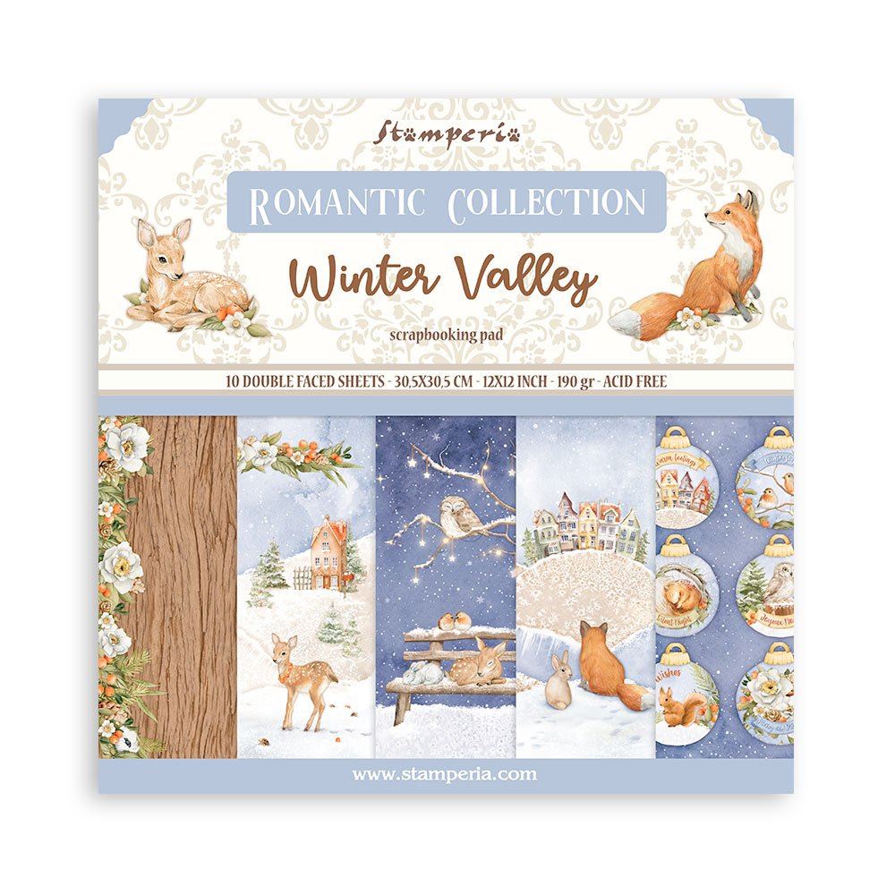 Blocco di Carte Scrap Winter Valley cm 30 X 30