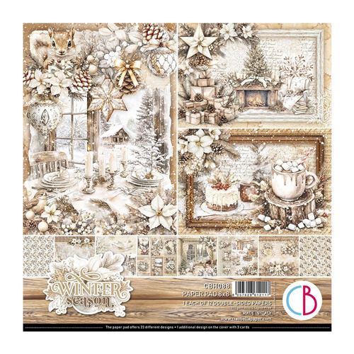 Blocco di Carte Scrap Winter season Paper Pad cm 20 x 20