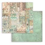 Blocco di Carte Scrap Backgrounds Selection - Brocante Antiques cm 20 X 20