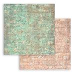 Blocco di Carte Scrap Backgrounds Selection - Brocante Antiques cm 20 X 20