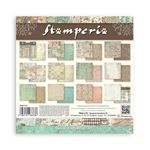 Blocco di Carte Scrap Backgrounds Selection - Brocante Antiques cm 20 X 20
