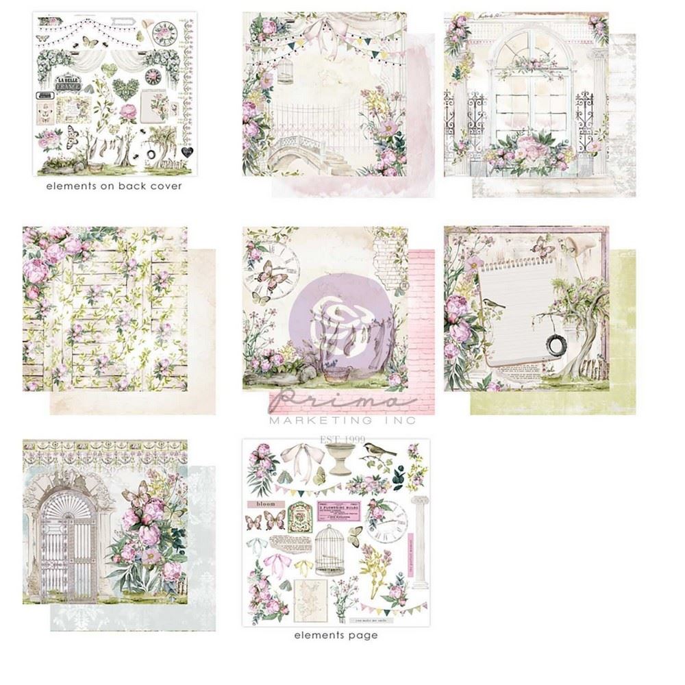 Blocco di Carte Serene Petals 30 x 30