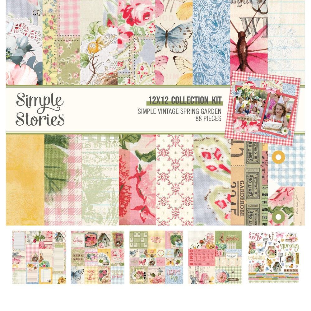 Blocco di Carte Simple Vintage Spring Garden 30 x 30
