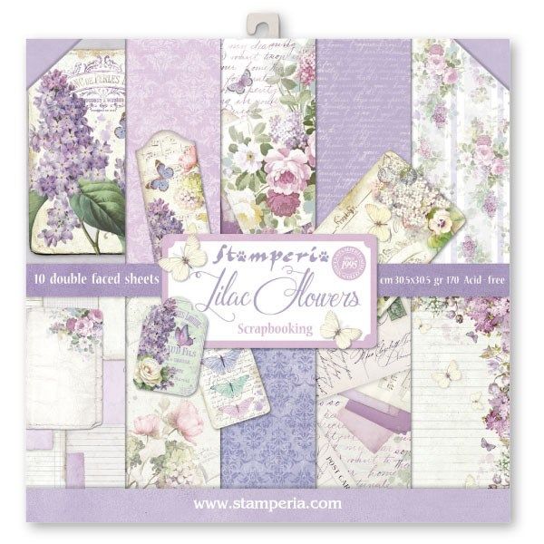 Blocco di Carte da Scrapbooking Lilla'