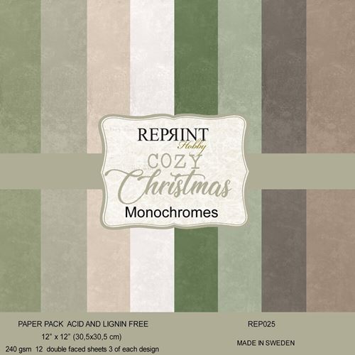 Blocco di Cartoncini Monocolore Cozy Christmas Reprint