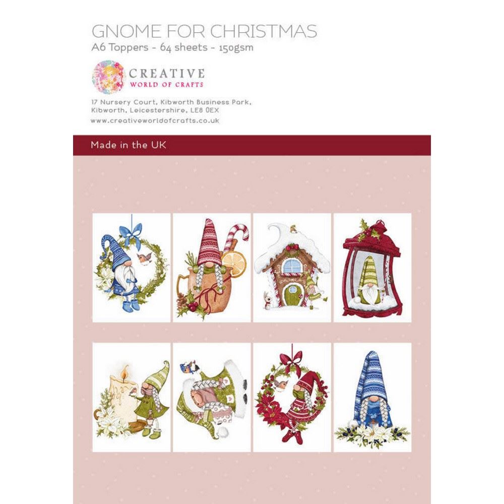 Blocco di carte Gnome for Christmas Toppers Collection A6