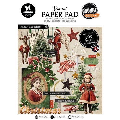 Blocco di carte Grunge Collection Paper Pad Elements A5