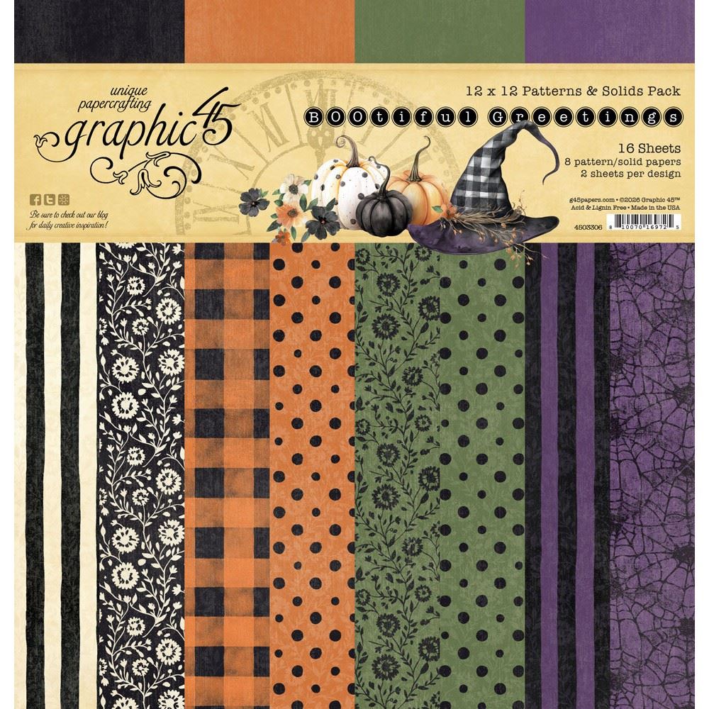 Blocco di carte Scrap BOOtiful Greetings