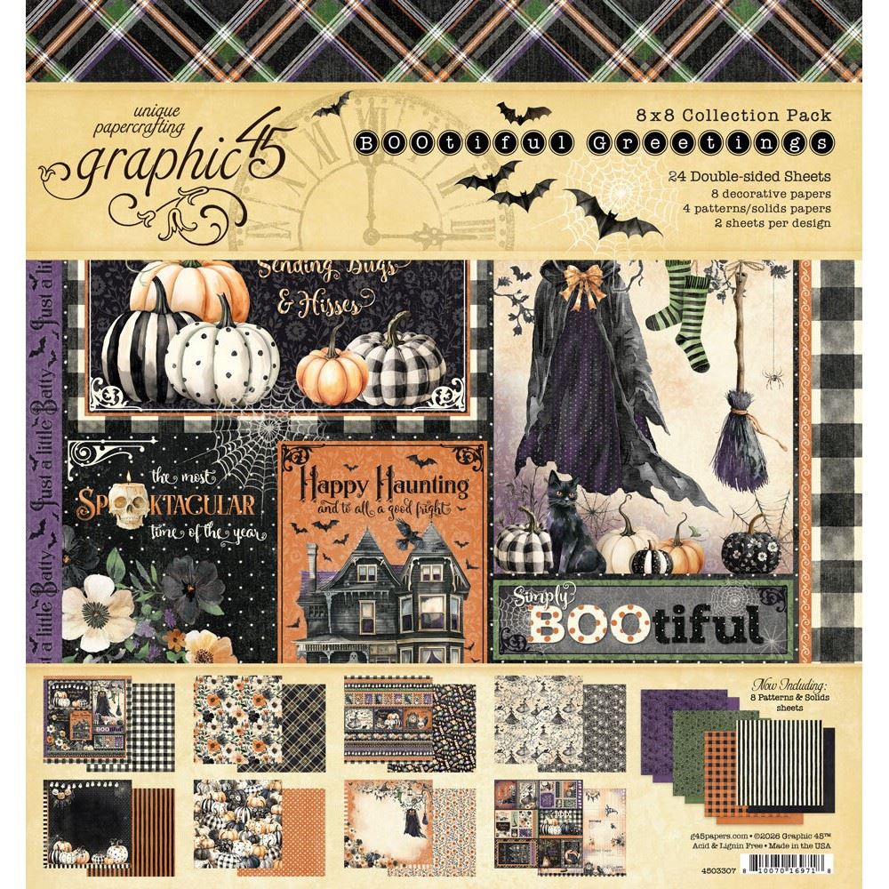 Blocco di carte Scrap BOOtiful Greetings cm 20 x 20