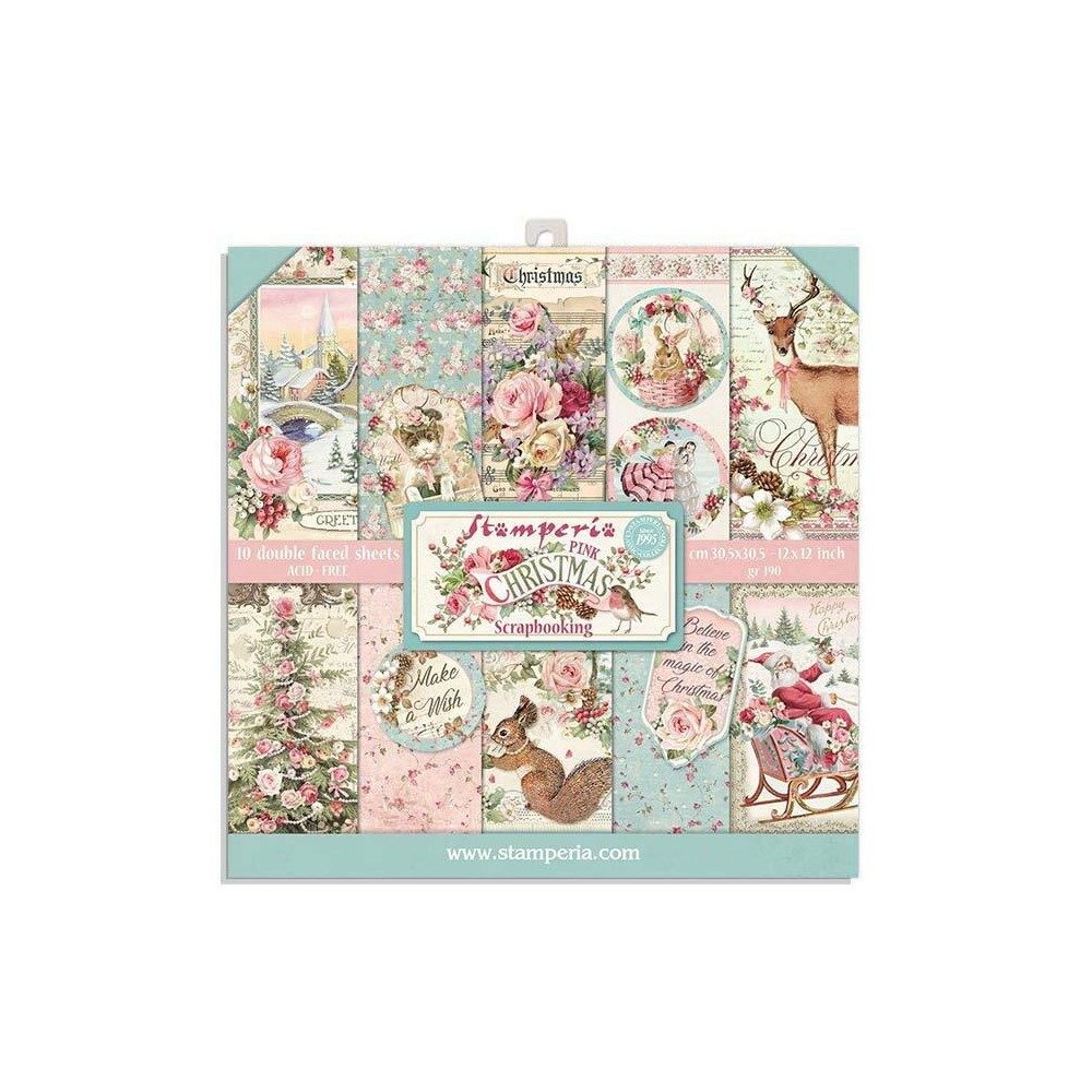 Blocco di carte Scrap Christmas Pink