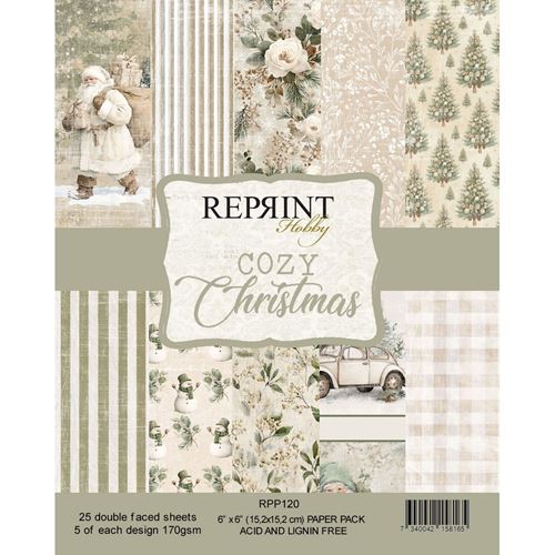 Blocco di carte Scrap Cozy Christmas Reprint cm 15 x 15
