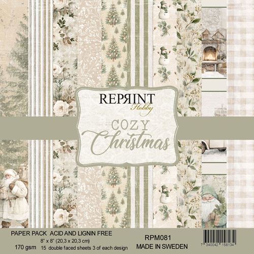 Blocco di carte Scrap Cozy Christmas Reprint cm 20 x 20