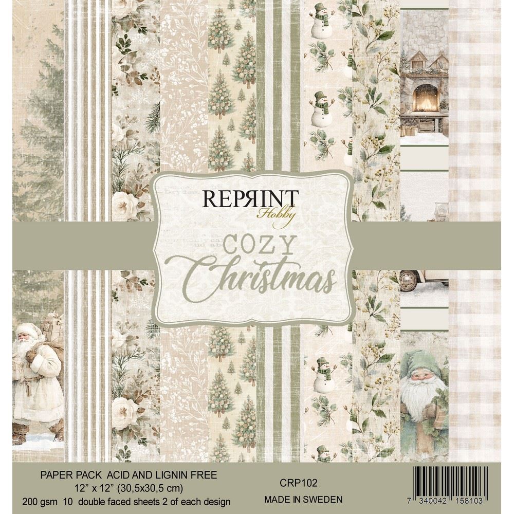 Blocco di carte Scrap Cozy Christmas Reprint cm 30x30
