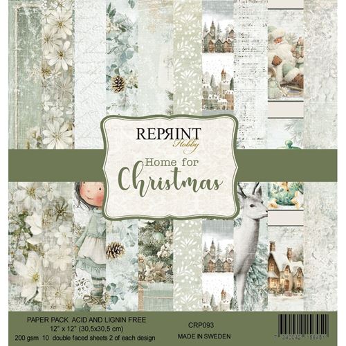 Blocco di carte Scrap Home for Christmas cm 30x30