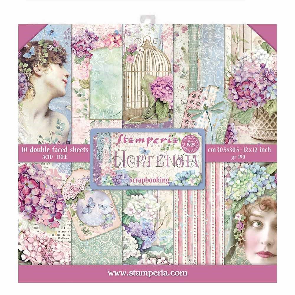 Blocco di carte Scrap Hortensia