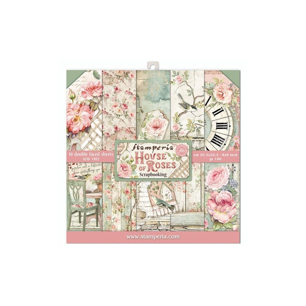 Blocco di carte Scrap House of Roses 20 x 20