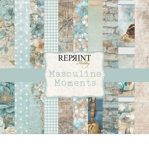 Blocco di carte Scrap Masculine Moments cm 20 x 20