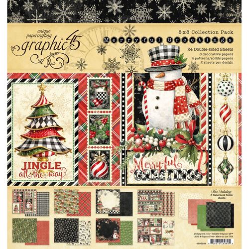 Blocco di carte Scrap Merry-ful Greetings cm 20 x 20