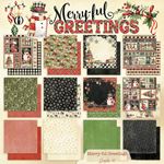 Blocco di carte Scrap Merry-ful Greetings cm 30 x 30
