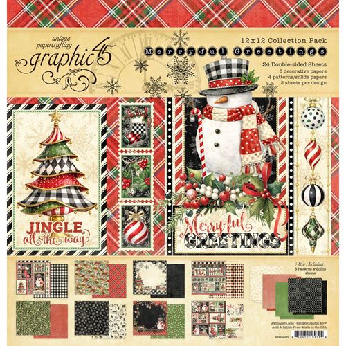 Blocco di carte Scrap Merry-ful Greetings cm 30 x 30