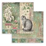 Blocco di carte Scrap Orchids and Cats cm 20 x 20