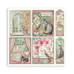 Blocco di carte Scrap Orchids and Cats cm 20 x 20