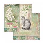 Blocco di carte Scrap Orchids and Cats cm 20 x 20