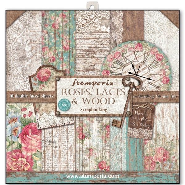 Blocco di carte Scrap Roses & Laces