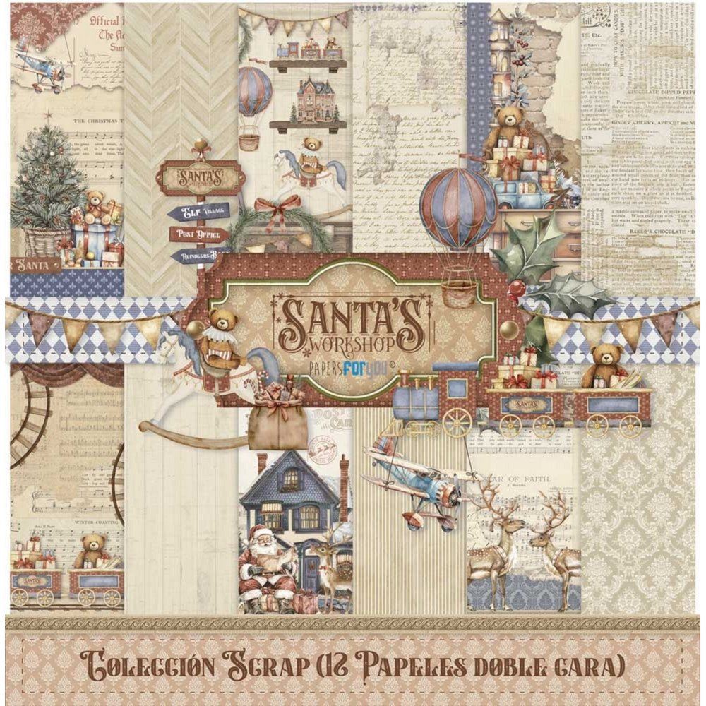 Blocco di carte Scrap Santa's Workshop 30 x 30