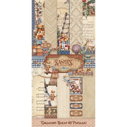 Blocco di carte Scrap Santa's Workshop cm 15 X 30