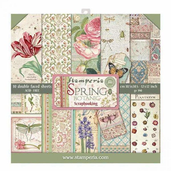 Blocco di carte Scrap Spring Botanic