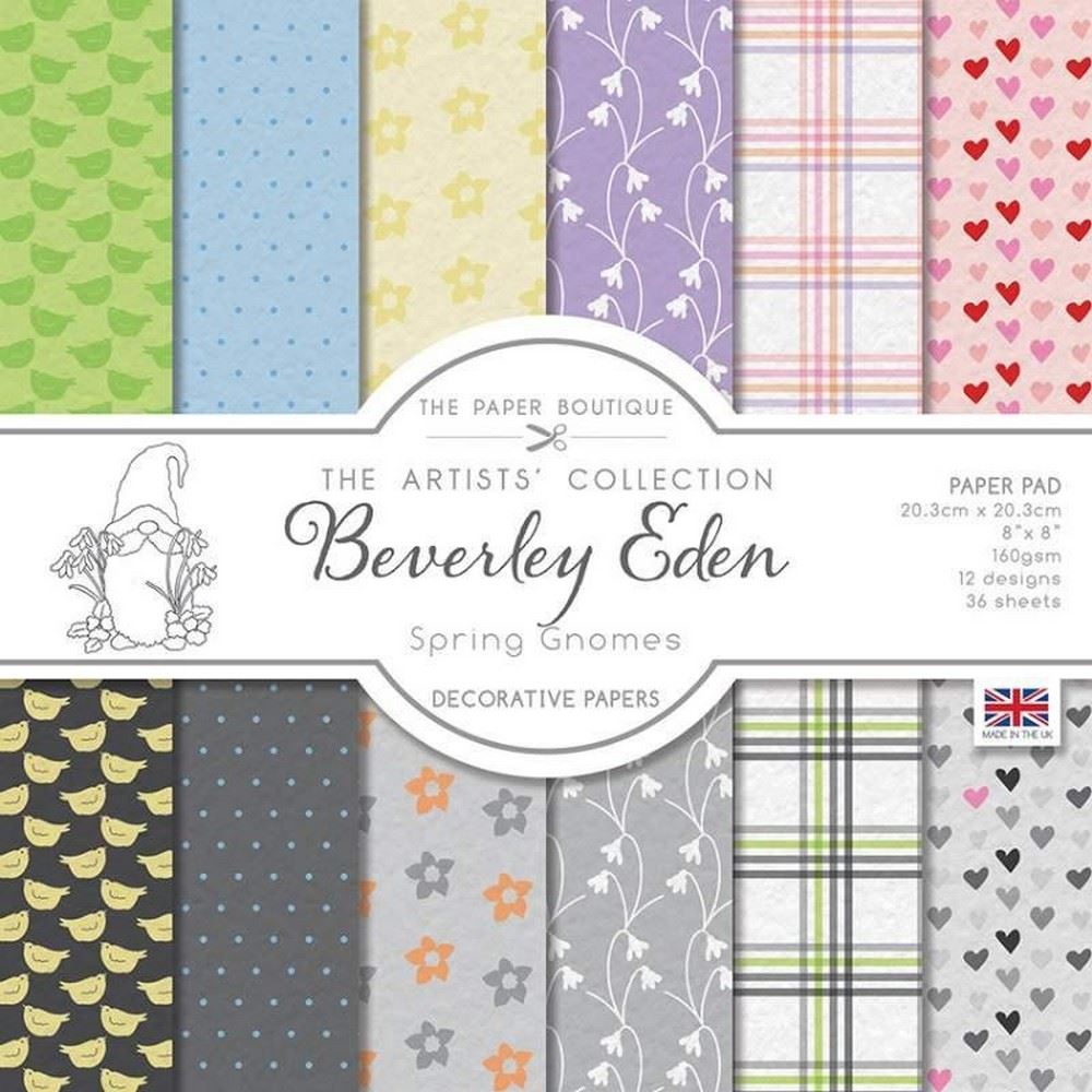 Blocco di carte Scrap Spring Gnomes Decorative Papers 20 x 20