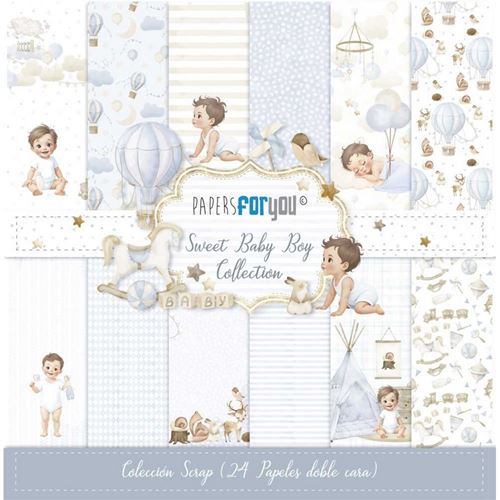 Blocco di carte Scrap Sweet Baby Boy 15 x 15