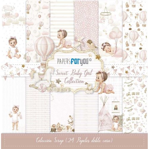 Blocco di carte Scrap Sweet Baby Girl 15 x 15