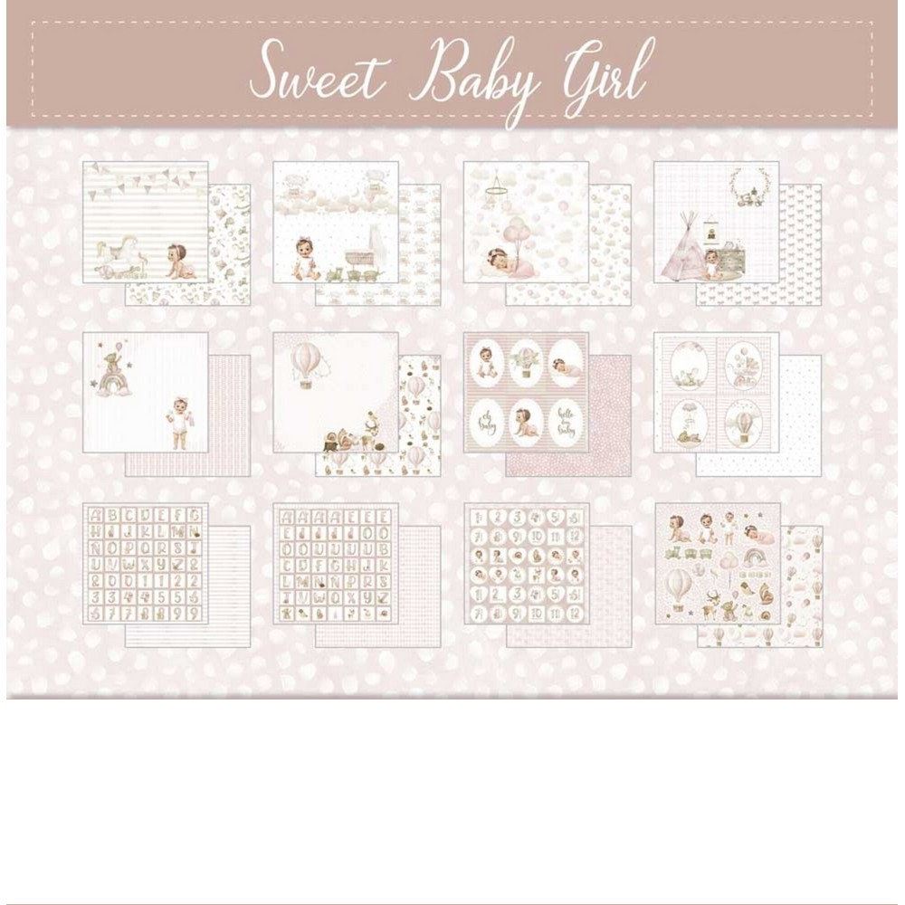 Blocco di carte Scrap Sweet Baby Girl 20 x 20