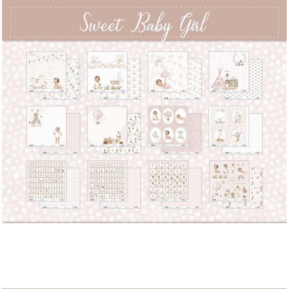 Blocco di carte Scrap Sweet Baby Girl 30 x 30