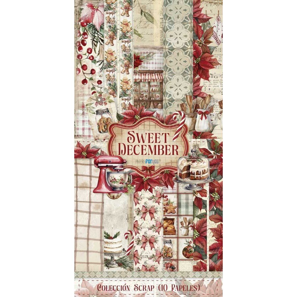 Blocco di carte Scrap Sweet December cm 15 X 30