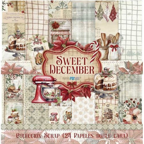 Blocco di carte Scrap Sweet December cm 20 X 20