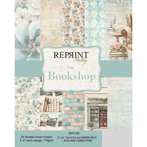 Blocco di carte Scrap The Bookshop cm 15 x 15