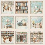 Blocco di carte Scrap The Bookshop cm 30x30