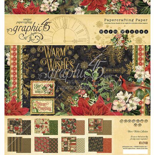 Blocco di carte Scrap Warm Wishes cm 20 x 20