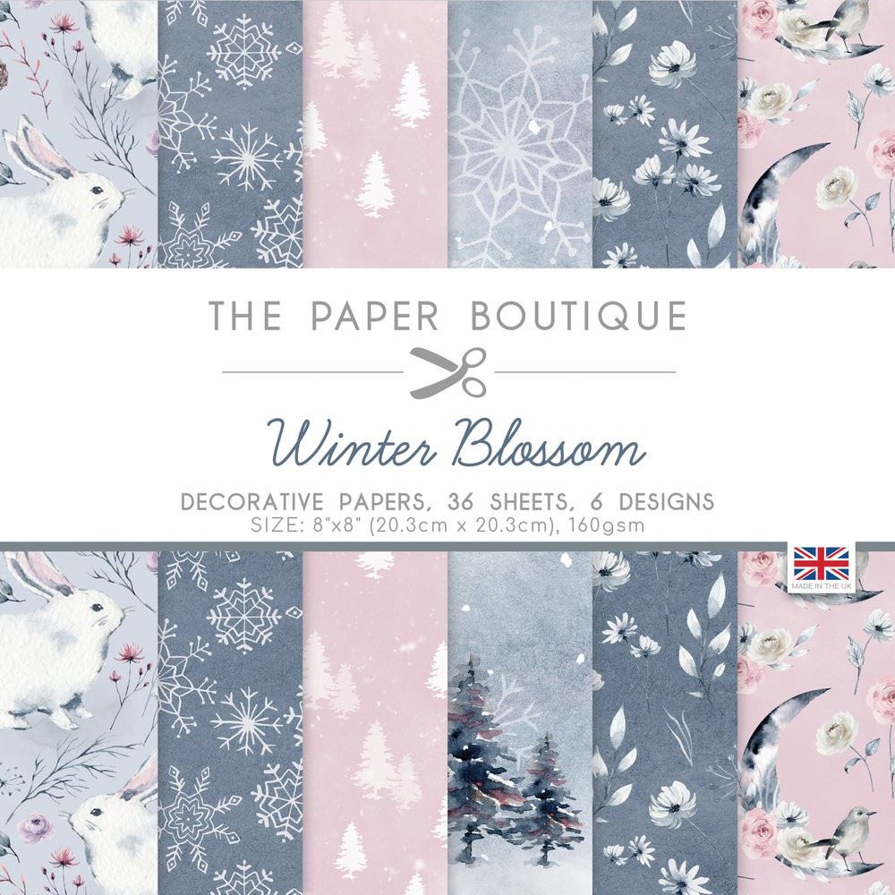 Blocco di carte Scrap Winter Blossom Decorative Papers 20 x 20