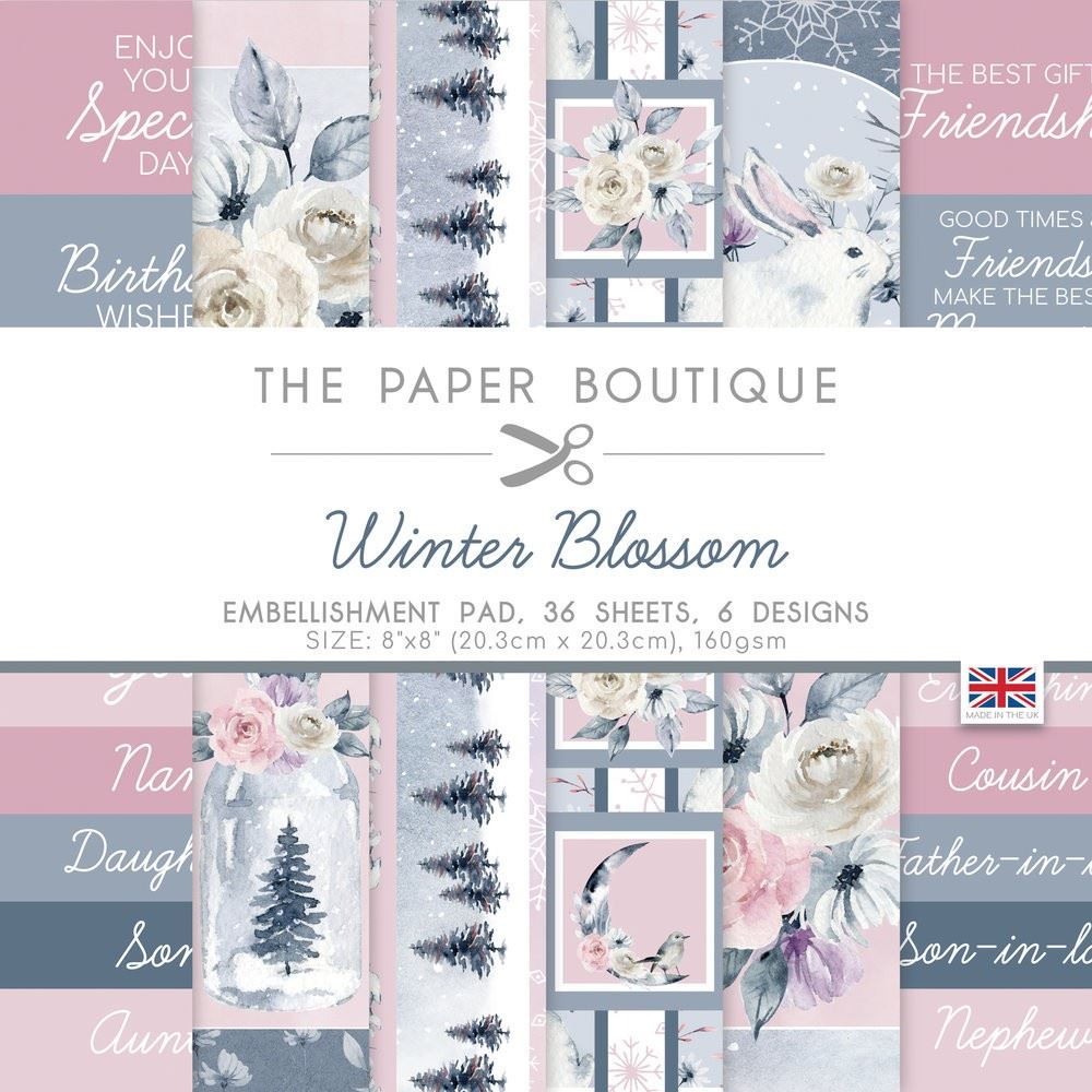 Blocco di carte Scrap Winter Blossom Embellishment Pad 20 x 20
