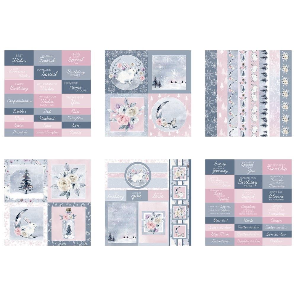 Blocco di carte Scrap Winter Blossom Embellishment Pad 20 x 20