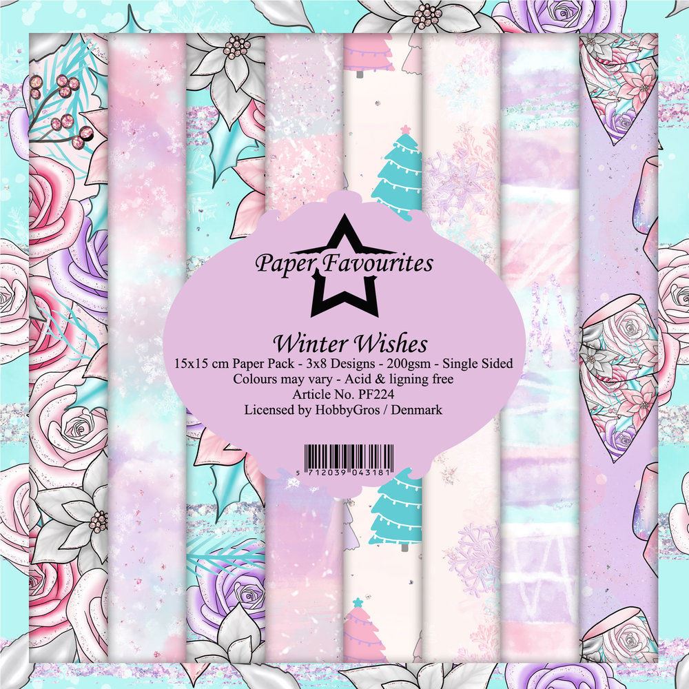 Blocco di carte Scrap Winter Wishes cm 15x15