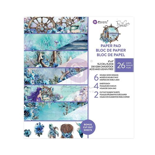 Blocco di carte scrap A Mermaid's Tale cm 15 x 15