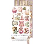 Blocco di carte scrap Baby Girl Universe Extras Set Baby Girl cm 15 x 31
