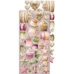 Blocco di carte scrap Baby Girl Universe Extras Set Baby Girl cm 15 x 31