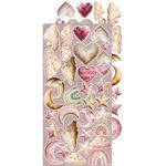 Blocco di carte scrap Baby Girl Universe Extras Set Baby Girl cm 15 x 31