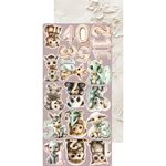 Blocco di carte scrap Baby Girl Universe Extras Set Baby Girl cm 15 x 31